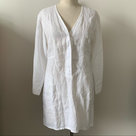 STRENESSE | Dresses | Strenesse Blue White Linen Tunic Dress | Poshmark